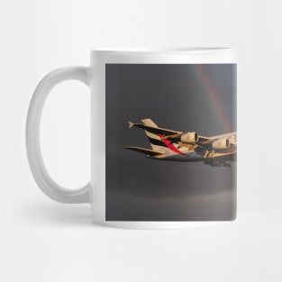 Rainbow Sky: Airbus A380 Mug